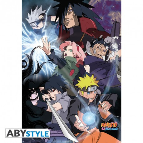 NARUTO SHIPPUDEN - Poster "Groupe Guerre Ninja" roulé filmé (91.5x61)