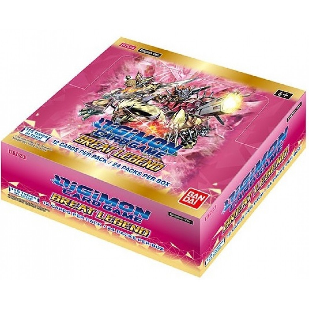 DIGIMON CARD GAME - Boite de Boosters Anglais - Boite De 24 Boosters - BT04 - Great Legend