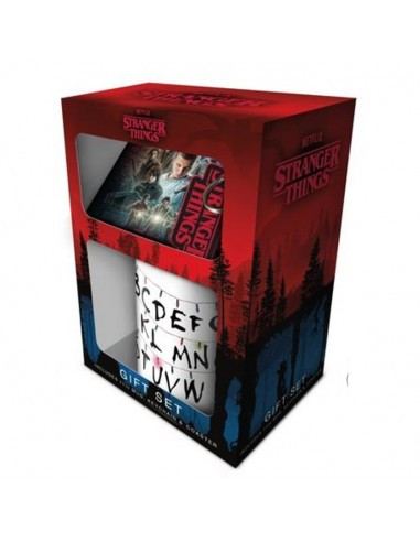 STRANGER THINGS - ICONIC - GIFT SET - MUG, SOUS-VERRE & PORTE-CLÉS